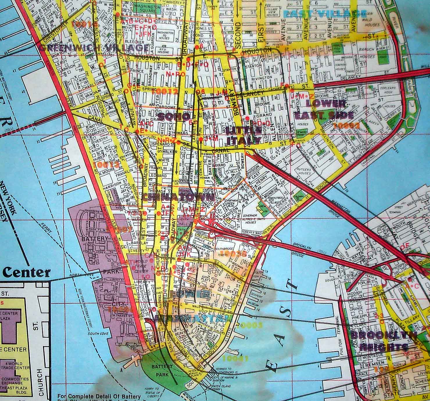 Lower  Manhattan Map