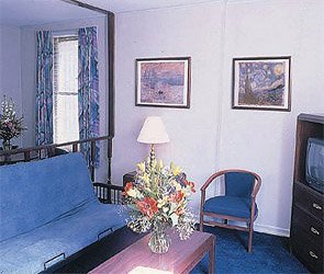 Sitting area with futon